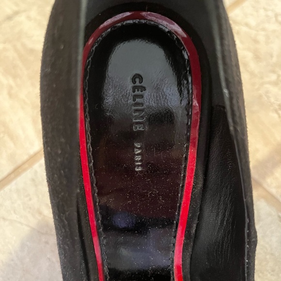 Celine black suede and brown leather wedges - Picture 15 of 17